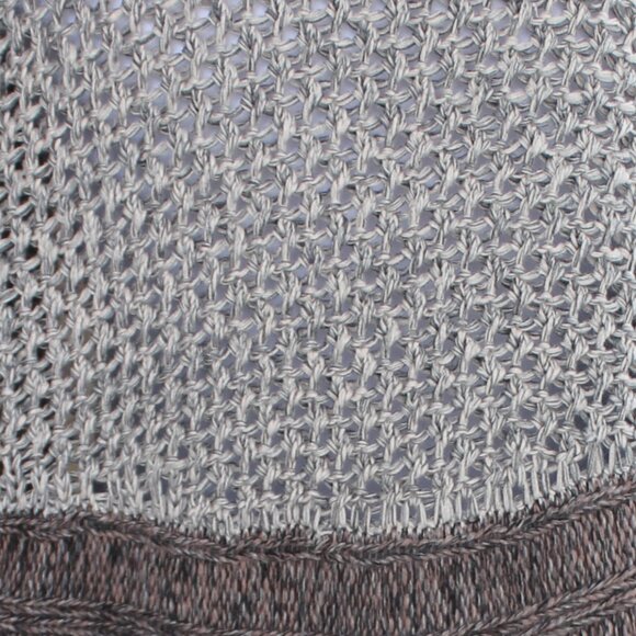 Cabi Long Waterflow Knit Cotton Heavy Sweater Gray Whites Beautiful Knitwork. - Picture 4 of 11